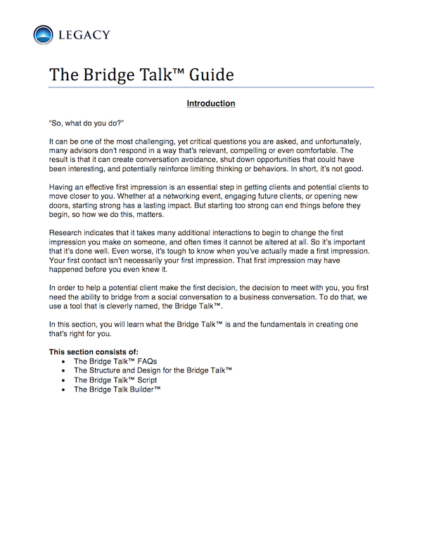 Bridge Talk Guide Image